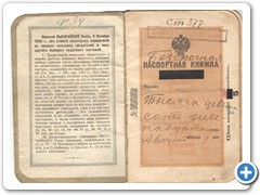 Паспортная книжка Шадрина Дмитрия, выдана 9 августа 1916 г