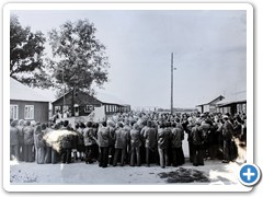 Краснореченский совхоз, традиционная линейка перед началом работы, 1979 г.